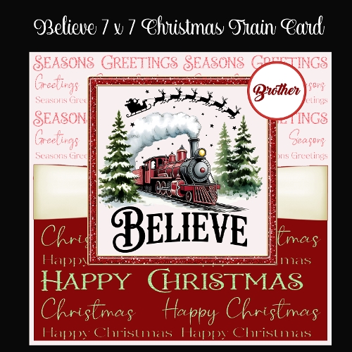 Image of cup1402669_2474 - Believe 7 x 7 Christmas Train Card