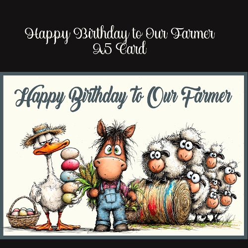 Image of cup1420116_2474 - Happy Birthday To Our Farmer A5 Card