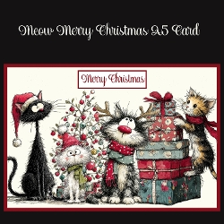 Image of cup1407332_2474 - Meow Merry Christmas A5 Card