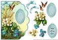 cup185020_499 - Butterfly in the Flower Garden - Scalloped Edge Card
