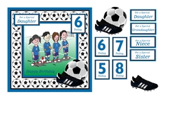 Image of cup787779_2306 - Football birthday card for girls with age and family sentiments and decoupage