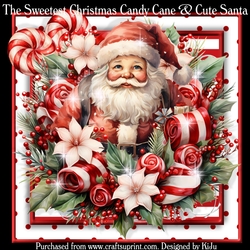Image of cup525905_1072 - The Sweetest Christmas Candy Cane & Cute Santa 1