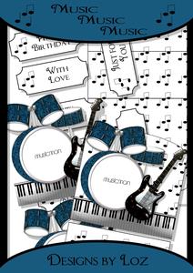 Image of cup196576_631 - Music, Music, Music Easel Card with Decoupage