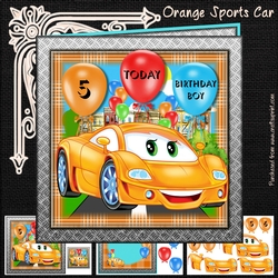 Image of cup758310_67282 - Orange Sports Car