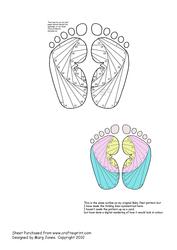 Image of cup52621_601 - Baby Feet Symmetrical Iris Folding Pattern