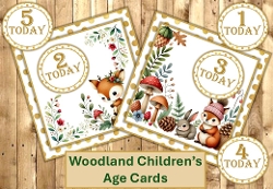 Image of cup1355644_120789 - Childrens Woodland 1-5 Ages cards. Pack of two with envelope JPEGS