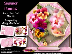 Image of cup1145437_1648 - Summer Pansies - Shaped Easel Card Mini Kit