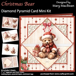 Image of cup1400975_1648 - Christmas Bear - Diamond Pyramid Card Mini Kit