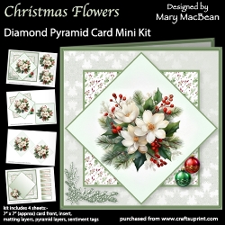 cup1400977_1648 - Christmas Flowers - Diamond Pyramid Card Mini Kit