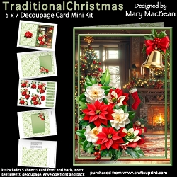 Image of cup451715_1648 - Traditional Christmas - 5x7 Decoupage Card Mini Kit