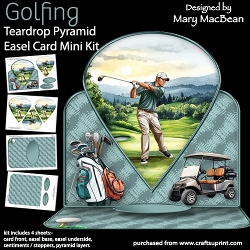 Image of cup1412943_1648 - Golfing - Teardrop Pyramid Easel Card Mini Kit
