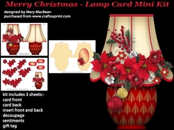 Image of cup719504_1648 - Merry Christmas - Lamp Shaped Card MIni Kit