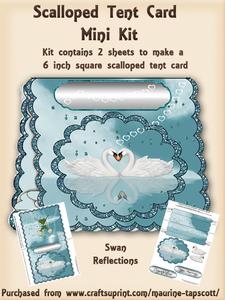 Image of cup456777_958 - Swan Reflections Scalloped Tent Card Mini-kit