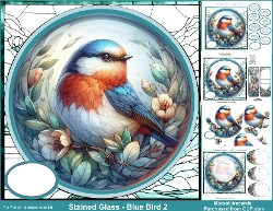 Image of cup1366951_11517 - Stained Glass - Blue Bird 2