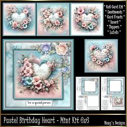 Image of cup1394547_124264 - Pastel Birthday Heart - 6x6 Mini Kit 