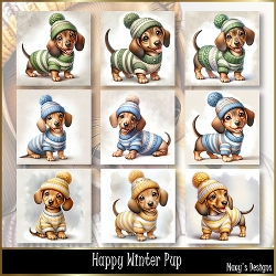 Image of cup1414706_124264 - Happy Winter Pup - Illustrations for Cards, Mini kits & Designers