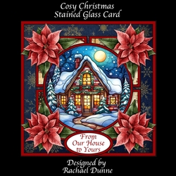Image of cup1224499_75068 - Cosy Christmas House Stained Glass Card