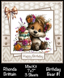 cup1401803_40 - Birthday Bear #1 Mini Kit 7x7