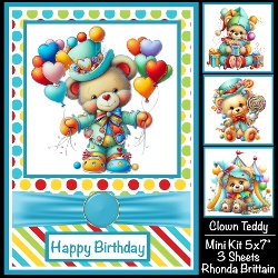 Image of cup1417089_40 - Clown Teddy Mini Kit 5x7 (3)