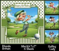 Image of cup1436708_40 - Golfing Lady Mini Kit 7x7 (4) Plus Bonus