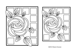 Image of cup943361_1834 - NOUVEAU ROSE TOPPER COLOURING SHEET - Large Rose Topper