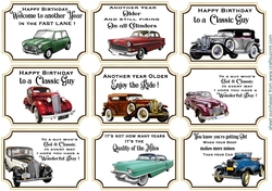 Image of cup1099653_659 - 9 Vintage car Birthday mini toppers