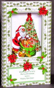 Image of cup152615_489 - Santa Box Card Kit (which Folds Flat) with Matching Envelope