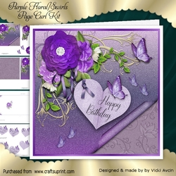 cup1028770_543 Purple Floral & Swirl Page Curl Kit