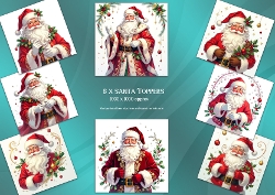Image of cup104749_543 - 8 x Santa Toppers
