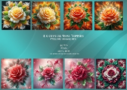 cup1423336_543 Crystal Roses. (Red, Yellow, Orange)