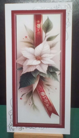 cup1406917_2474 - Red & White Poinsettia DL Toppers & Bookmarks x 9