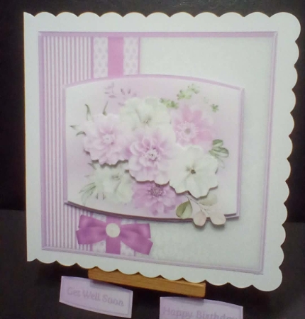 cup1416324_1648 - Lilac and White Posy - Decoupage Card Mini Kit