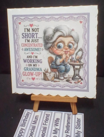 cup1440899_104105 - Im Not Short Mini Kit   **Includes 5X7, 6x6 & 7x7 Card Bases** 