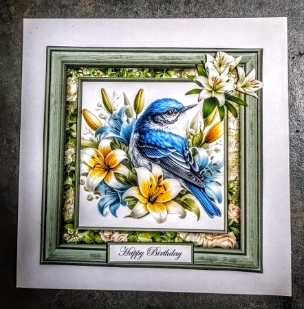 cup1393431_124264 - Beautiful Birds on Lilies - 6x6 Mini Kit