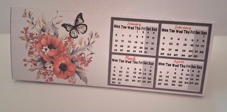 cup1426977_2246 - MINI KIT: DESK CALENDAR 2026 POPPIES & BUTTERFLIES