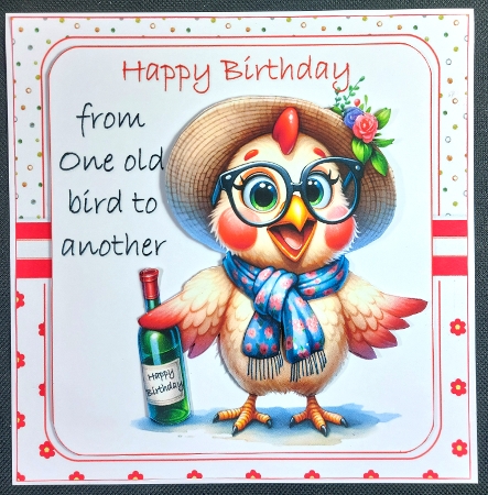 cup1432743_1209 - 7x7 Birthday wishes from an old fool choice of four mini kit