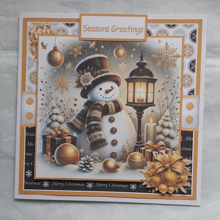 cup1381680_40 - Black and Gold Snowman Mini Kit 7x7