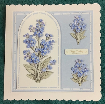 cup1448677_135813 - Elegant 7x7 Blue Floral Card Front – Just for You Design
