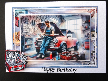 cup1394662_58488 - The Car Mechanic With Set Of 4 Toppers