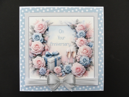 cup1431562_91280 - Anniversary 8x8 Card suitable for Husband. Wife or a Couple