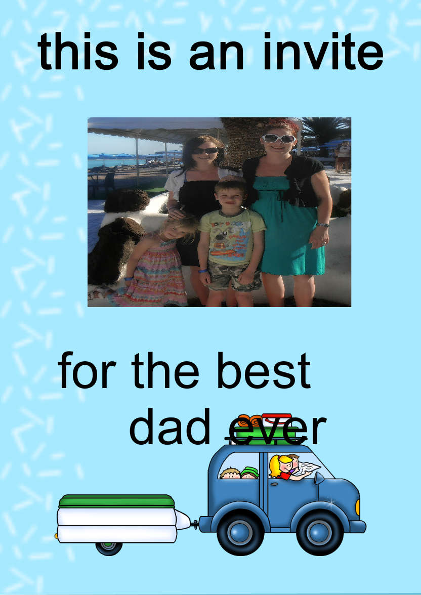 Fun Road Trip - card made with Crafty Bob's Card Creator