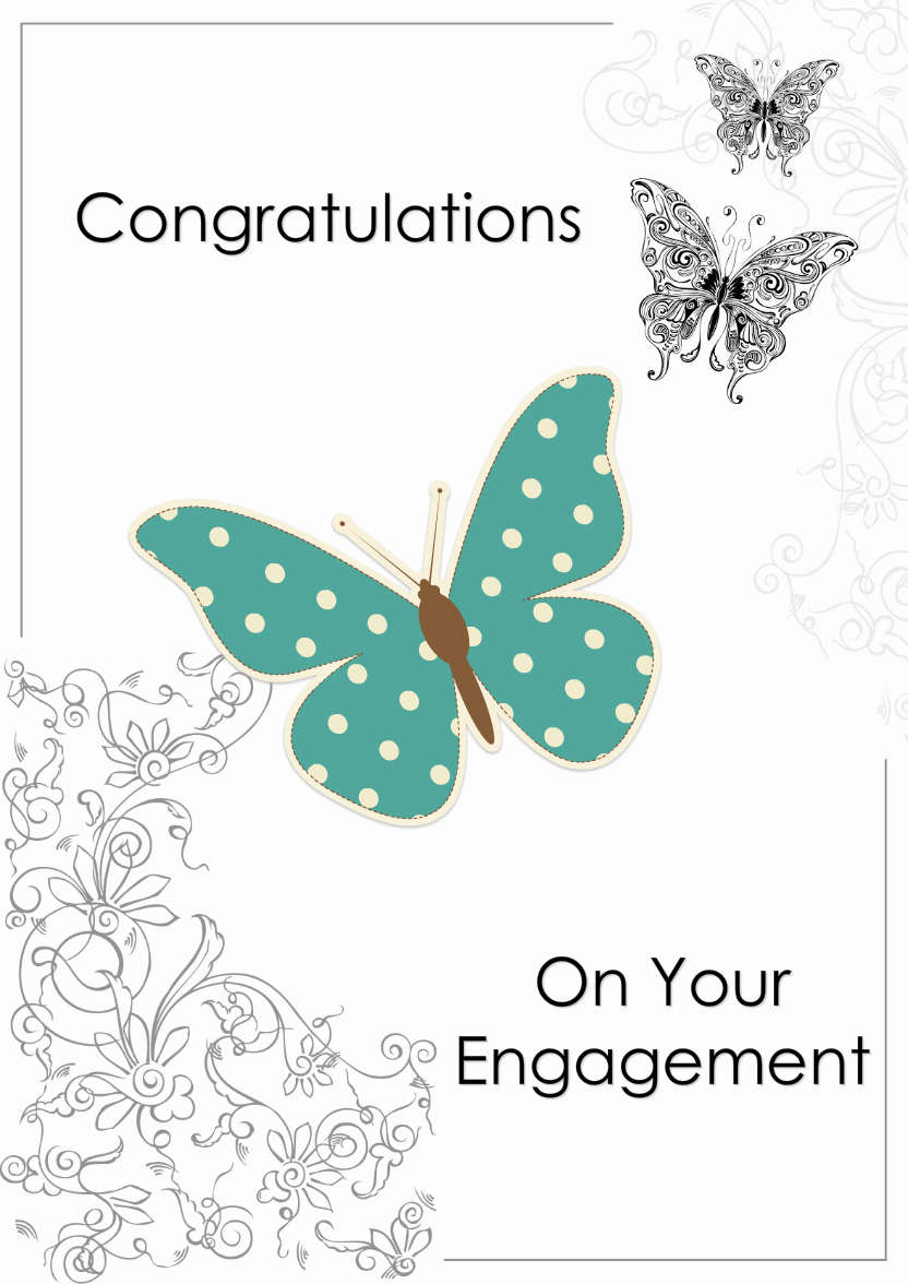 Butterfly Flourish Simple Card Front - card made with Crafty Bob's Card Creator