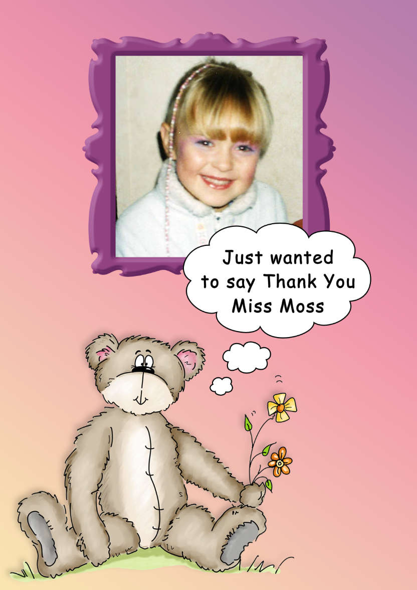 Thank You Teddy Aperture Card Front - card made with Crafty Bob's Card Creator