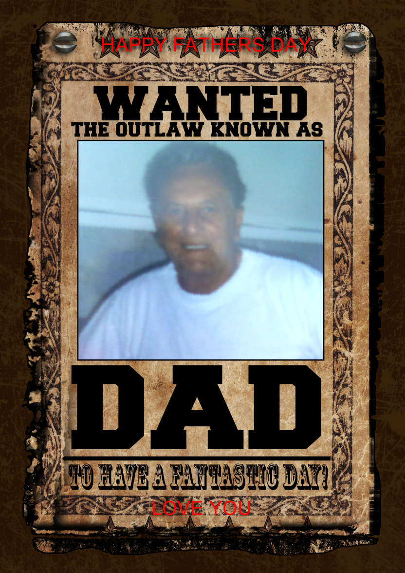 Dad Birthday. Father's Day, Photo Greeting Card - card made with Crafty Bob's Card Creator
