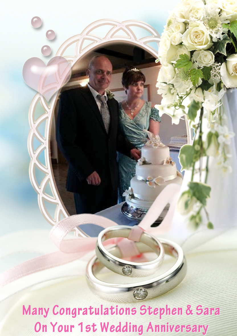 Wedding Day/anniversary Aperture Card - card made with Crafty Bob's Card Creator