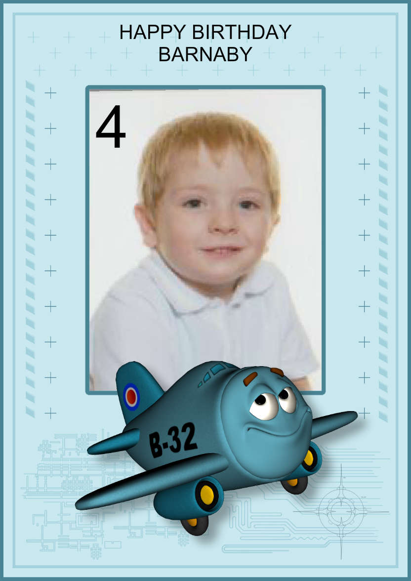 Airplane - card made with Crafty Bob's Card Creator