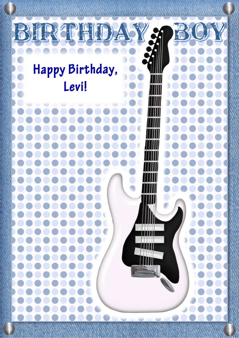 Guitar Fan - card made with Crafty Bob's Card Creator