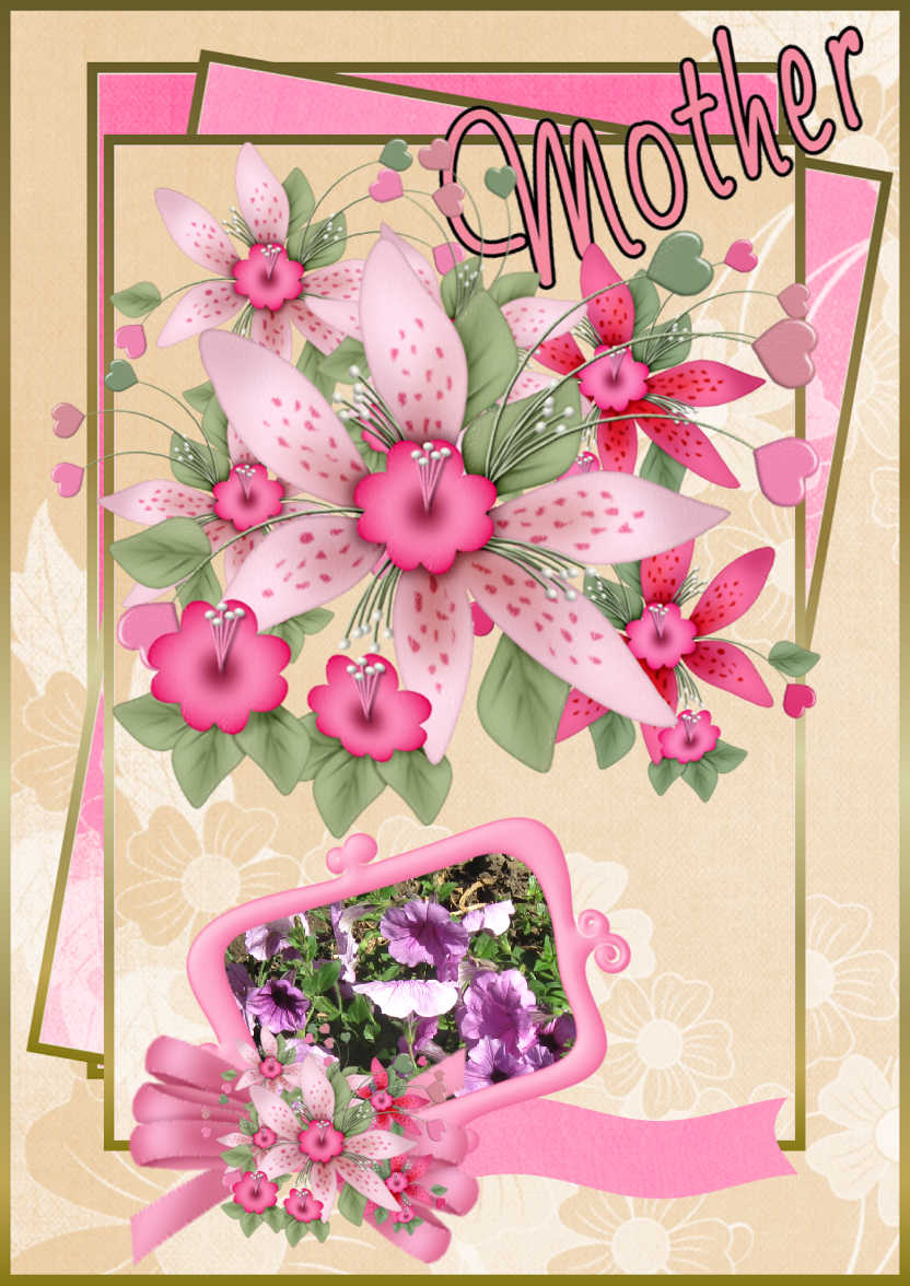 On Mother's Day - card made with Crafty Bob's Card Creator