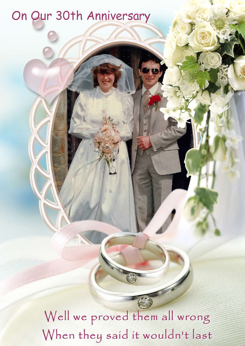 Wedding Day/anniversary Aperture Card - card made with Crafty Bob's Card Creator