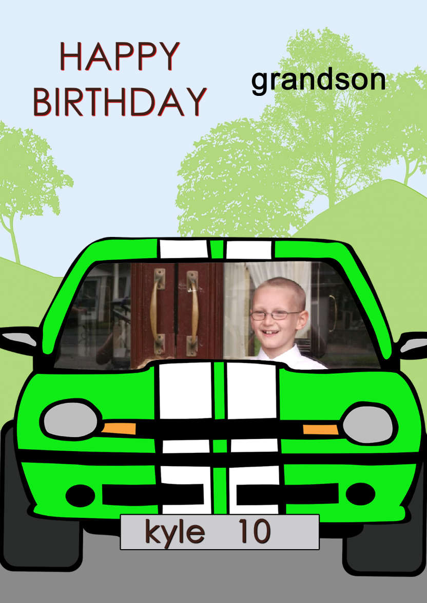 Boy Racer - card made with Crafty Bob's Card Creator